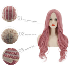 Load image into Gallery viewer, Crystal | Pink Long Curly Synthetic Hair Wig