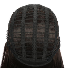 Load image into Gallery viewer, Ella | Brown Long Straight Synthetic Hair Wig with Bangs