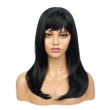 Load image into Gallery viewer, Ella | Brown Long Straight Synthetic Hair Wig with Bangs