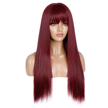 Load image into Gallery viewer, Dolcetto | Red Long Straight Synthetic Hair Wig with Bangs