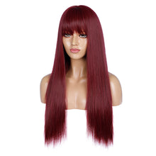 Load image into Gallery viewer, Dolcetto | Red Long Straight Synthetic Hair Wig with Bangs