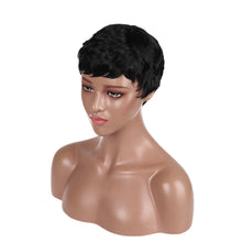 Load image into Gallery viewer, Zaela | Black Short Pixie Cut Wavy Synthetic Hair Wig