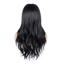 Load image into Gallery viewer, Alisha | Dark Black Long Wavy Synthetic Hair Wig with Bangs