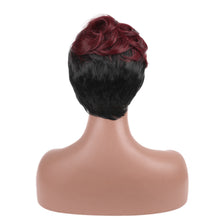 Load image into Gallery viewer, Rosery | Wine Red Short Pixie Cut Wavy Synthetic Hair Wig
