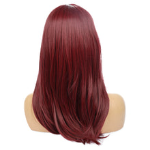 Load image into Gallery viewer, Ella | Red Long Straight Synthetic Hair Wig with Bangs