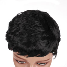 Load image into Gallery viewer, Zaela | Black Short Pixie Cut Wavy Synthetic Hair Wig
