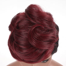 Load image into Gallery viewer, Rosery | Wine Red Short Pixie Cut Wavy Synthetic Hair Wig