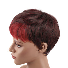 Load image into Gallery viewer, Vivian | Wine Red Short Pixie Cut Wavy Synthetic Hair Wig