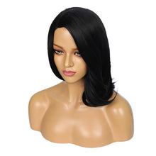 Load image into Gallery viewer, Aliana | Black Medium Long Wavy Straight Synthetic Hair Wig
