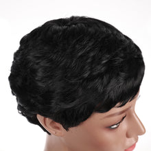 Load image into Gallery viewer, Zaela | Black Short Pixie Cut Wavy Synthetic Hair Wig
