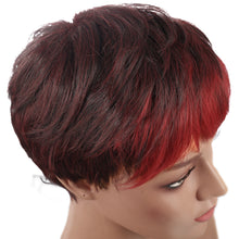 Load image into Gallery viewer, Vivian | Wine Red Short Pixie Cut Wavy Synthetic Hair Wig