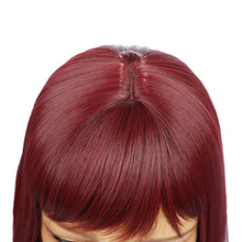 Load image into Gallery viewer, Ella | Red Long Straight Synthetic Hair Wig with Bangs