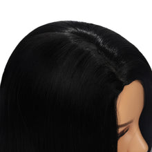 Load image into Gallery viewer, Aliana | Black Medium Long Wavy Straight Synthetic Hair Wig