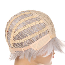 Load image into Gallery viewer, Trianna | Silver Short Pixie Cut Wavy Synthetic Hair Wig with Bangs