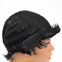 Load image into Gallery viewer, Zaela | Black Short Pixie Cut Wavy Synthetic Hair Wig
