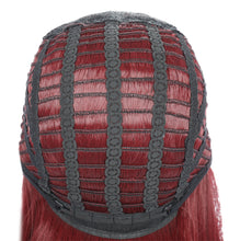 Load image into Gallery viewer, Ella | Red Long Straight Synthetic Hair Wig with Bangs