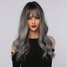 Load image into Gallery viewer, YYDS | Halloween Silver Long Wavy Synthetic Hair Wig with Bangs