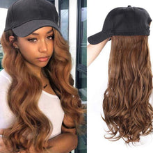 Load image into Gallery viewer, Contico | Light Brown Long Curly Synthetic Hair Wig Hat