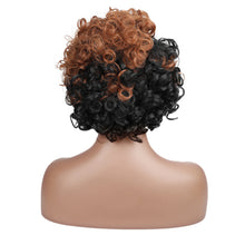 Load image into Gallery viewer, Chic | Black and Brown Medium Short Curly Synthetic Hair Wig