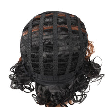 Load image into Gallery viewer, Chic | Black and Brown Medium Short Curly Synthetic Hair Wig