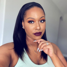 Load image into Gallery viewer, Graziza | Black Long Medium Straight Synthetic Hair Headband Wig