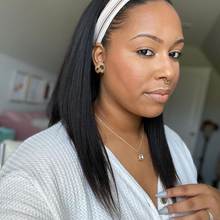 Load image into Gallery viewer, Graziza | Black Long Medium Straight Synthetic Hair Headband Wig