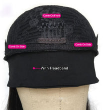 Load image into Gallery viewer, Graziza | Black Long Medium Straight Synthetic Hair Headband Wig
