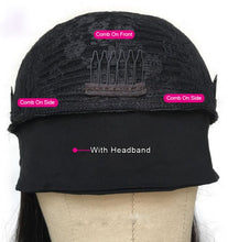 Load image into Gallery viewer, Graziza | Black Long Medium Straight Synthetic Hair Headband Wig