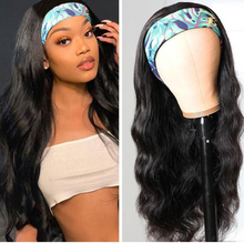 Load image into Gallery viewer, Jessica | Black Long Wavy Synthetic Hair Headband Wig