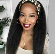 Load image into Gallery viewer, Skyla | Black Long Straight Synthetic Hair Yaki Headband Wig