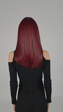 Load and play video in Gallery viewer, Sol | Burgundy Wine Red Long Straight Synthetic Hair Wig with Bangs
