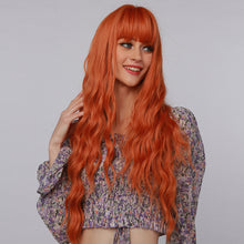 Load image into Gallery viewer, Wicked | Halloween Ginger Orange Long Curly Synthetic Hair Wig with Bangs