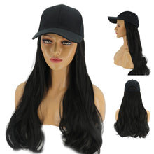 Load image into Gallery viewer, Blossom | Black Long Wavy Synthetic Hair Wig Hat with Cap
