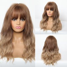 Load image into Gallery viewer, Beth | Blonde Long Wavy Synthetic Hair Wig with Bangs