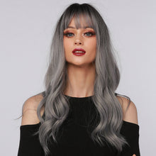 Load image into Gallery viewer, YYDS | Halloween Silver Long Wavy Synthetic Hair Wig with Bangs