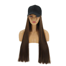 Load image into Gallery viewer, Summerland | Purple Long Straight Synthetic Hair Wig Hat with Cap

