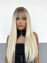Load image into Gallery viewer, LimitedEdition | Ombre Blonde Long Straight Synthetic Hair Wig with Bangs