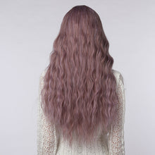 Load image into Gallery viewer, Buzzword | Purple Long Curly Synthetic Hair Wig with Bangs