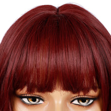 Load image into Gallery viewer, Dreamy | Wine Red Medium Wavy Synthetic Hair Wig