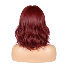 Load image into Gallery viewer, Dreamy | Wine Red Medium Wavy Synthetic Hair Wig