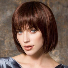 Load image into Gallery viewer, Siana | Medium Brown Medium Straight Synthetic Bob Hair Wig with Bangs
