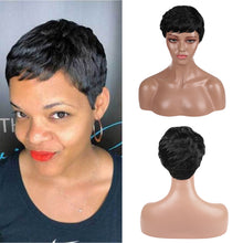 Load image into Gallery viewer, Zaela | Black Short Pixie Cut Wavy Synthetic Hair Wig
