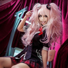 Load image into Gallery viewer, Junko Enoshima | Pink Long Cute Wavy Synthetic Hair Spike Cosplay Wig with Bangs