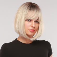 Load image into Gallery viewer, Eilonwy | Blonde Ombre Short Pixie Cut Straight Synthetic Hair Wig with Bangs