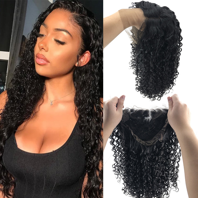 Babe | Black Long Curly Lace Front Synthetic Hair Wig