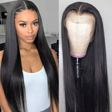 Load image into Gallery viewer, January | Black Long Straight Lace Front Synthetic Hair Wig