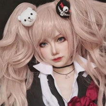 Load image into Gallery viewer, Junko Enoshima | Pink Long Cute Wavy Synthetic Hair Spike Cosplay Wig with Bangs