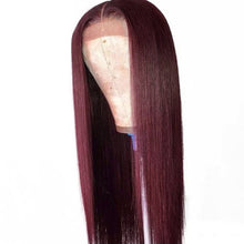 Load image into Gallery viewer, Rowan | Wine Red Long Straight Lace Front Synthetic Hair Wig
