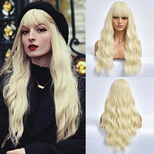 Load image into Gallery viewer, Blonde Devil | 613 Blonde Long Curly Synthetic Hair Wig with Bangs