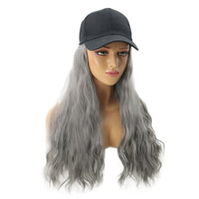 Load image into Gallery viewer, Contico | Ash Long Curly Synthetic Hair Wig with Cap Hat
